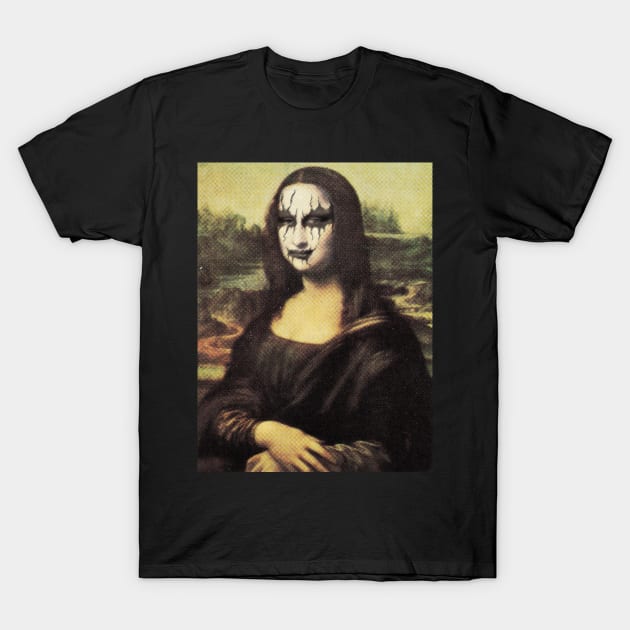 Black Metal Mona T-Shirt by NotBlandly